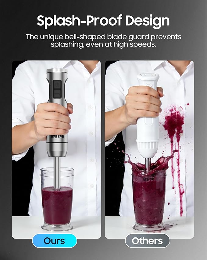 Handheld Immersion Blender, Wired, 11-Speed Adjustable, 1000W Pure Copper Motor, Gift-Box Packaging, Perfect For Smoothies And Soup Mixing, Essential Kitchen Helper