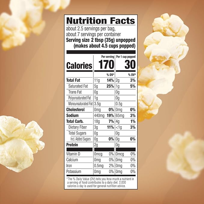 Orville Redenbacher's Naturals Microwave Popcorn, Simply Salted Flavor, 3.29 oz., 3-Count