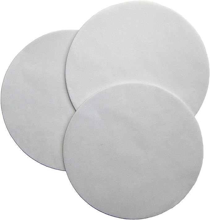 Regency Wraps Parchment Paper Circles For Round Cake Pans, Greaseproof Liners for Non-Stick Baking, 8" (Pack of 50), White