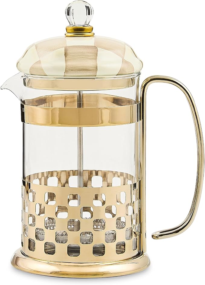 MACKENZIE-CHILDS Mocha Check French Press