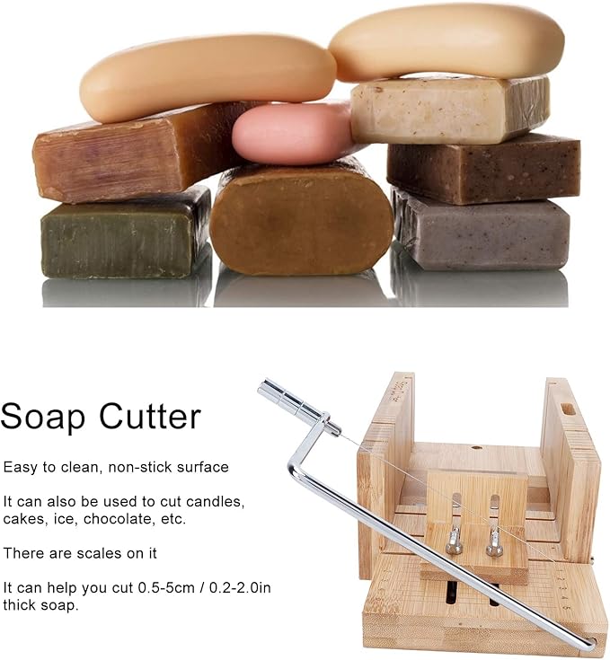 Bamboo Soap Cutter Mold - DIY Soap Cutting Tool for Homemade Soaps - Practical Soap Cutter and Mold for Soap Making Supplies - Bread and Food Loaf Slicers