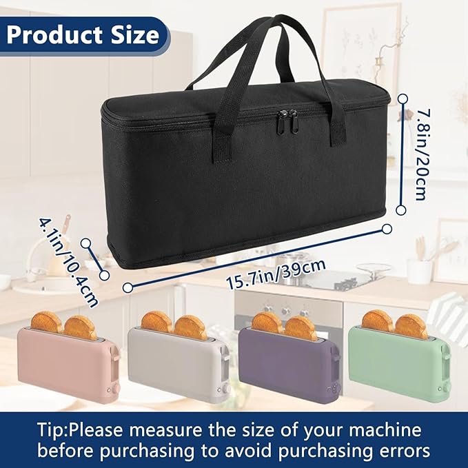 Carrying Bag for Bella 2 Slice Slim Toaster,Heat-Resistant Waterproof Heavy Protection Cover Bags with Handle,Aluminum Foil Lining,for Bella 2 Slice Slim Toaster Women/Mother's Day Gift