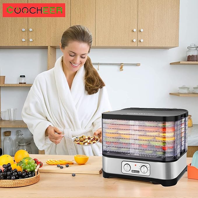 COOCHEER Food Dehydrator Machine, 8 Trays 400 Watts Adjustable Temperature Controls for Jerky, Meat, Beef, Fruit, Vegetable and Herbs | BPA Free