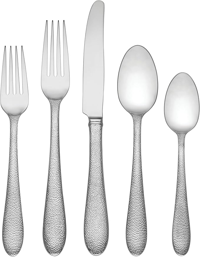 Lenox Haveson 65-Piece Flatware Set, 10.15 LB, Metallic