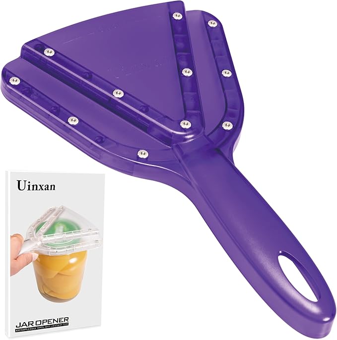 Jar Opener for Weak Hand & Seniors with Arthritis,Easy Twist Off Bottle Caps,Patent | Unique Kitchen Gadgets, Christmas Gifts for Elderly/Women/Men (Purple)
