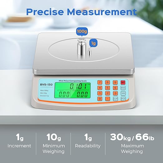 Bonvoisin 66lb/ 30kg Baking Kitchen Scale & Commercial Food Scale