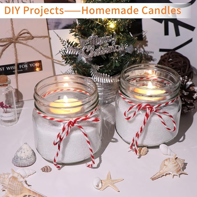30 Pack Mason Jars 8 oz with Regular Lids and Bands, Half Pint Canning Jars, Small Glass Jars for Honey Jelly Jam Crafts