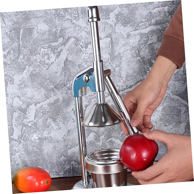 PRETYZOOM Stainless Steel Manual Lemon Squeezer Hand Press Fruit Juicer Machine Cold Press Citrus Squeezer