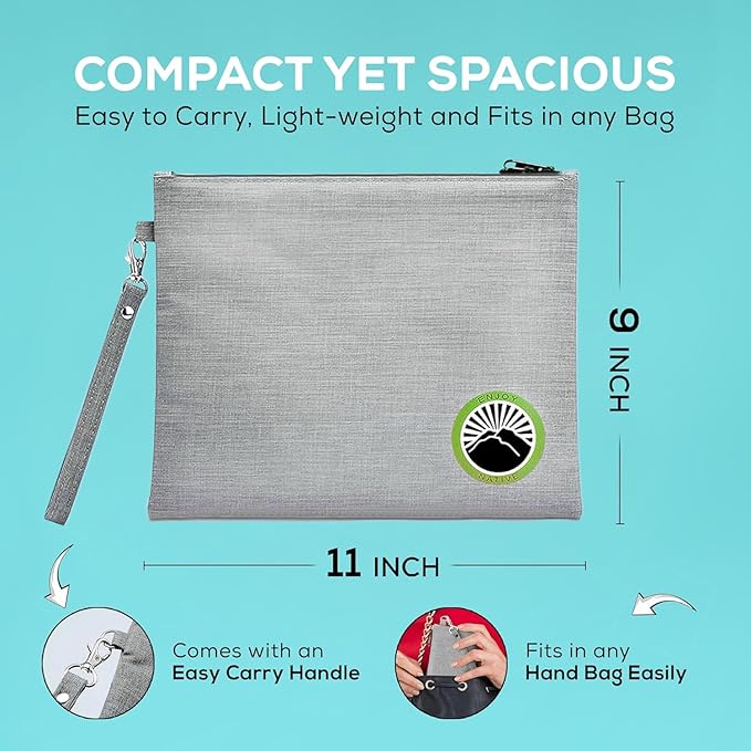 Enjoy Native Smell Proof Bag with Lock 11" x 9", Smell Proof Container, Dog Tested Odor resistant Bags, Best Zipper odor sealing pouch for Herbs, Coffee & Travel Medicine, Scent resistent Containers