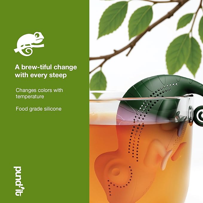 Pund'it Chamomileon Tea Infuser, Cute Color Changing Infuser for Loose Leaf Tea