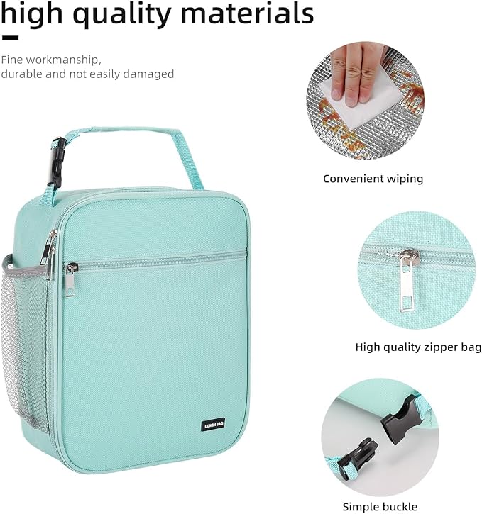 Lovoeo Lunch box Lunch bag for men women Insulated Lunchbox Lunch bags for Work Picnic Travel (baby blue)