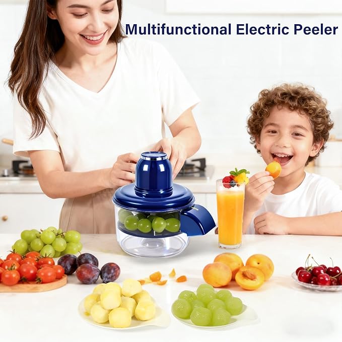 Electric Grape Peeler Machine, One-Button Automatic Fruit Garlic Peeler Machine, Food-grade Material Suitable For Making Baby Puree And Desserts, USB Rechargeable, Easy To Clean