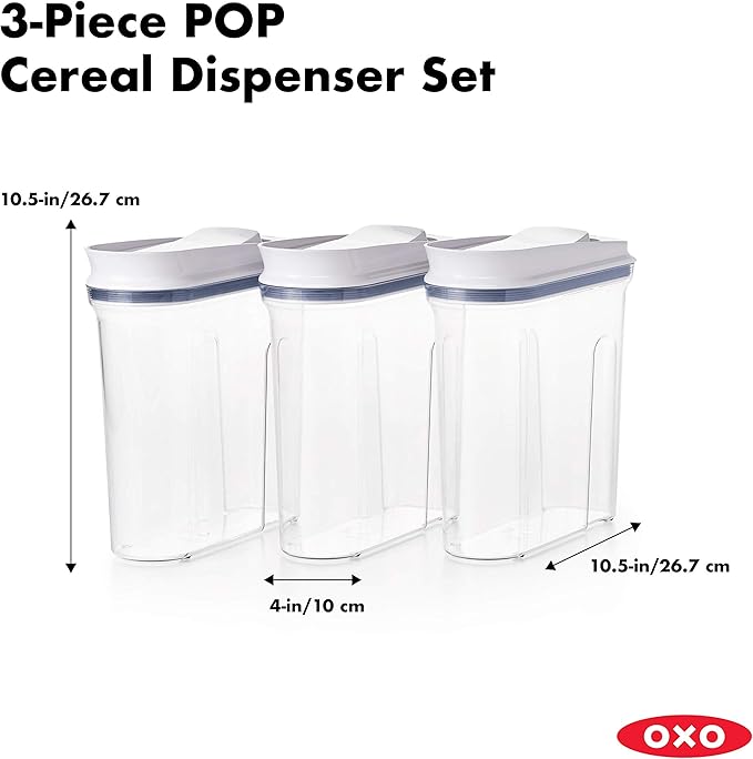 OXO Good Grips 3-Piece POP Cereal Dispenser Set
