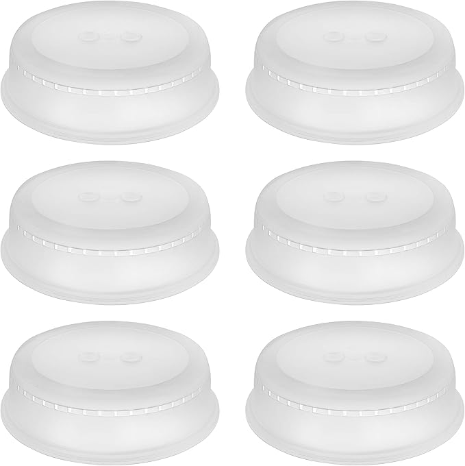 YBM Home Microwave Splatter Cover Keeps Your Microwave Spotless During Food Heating, Anti-Splatter Plate Lid Cover, BPA Free and Dishwasher Safe, 11 Inch ba293 Pack of 6