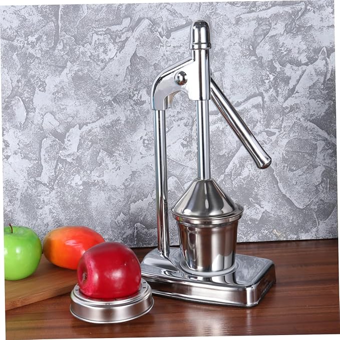 PRETYZOOM Stainless Steel Manual Lemon Squeezer Hand Press Fruit Juicer Machine Cold Press Citrus Squeezer