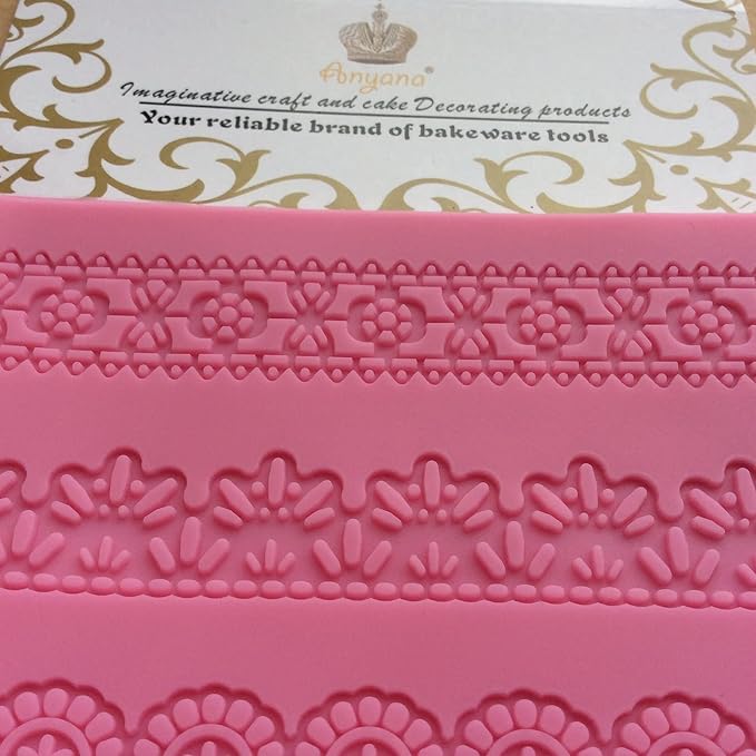 Embossing Mat Lace Band Silicone imprint Fondant impression Sugar Paste Mould Cake Decoration Tools Kitchen chocolate Sugar Paste Baking Mold Cookie Pastry
