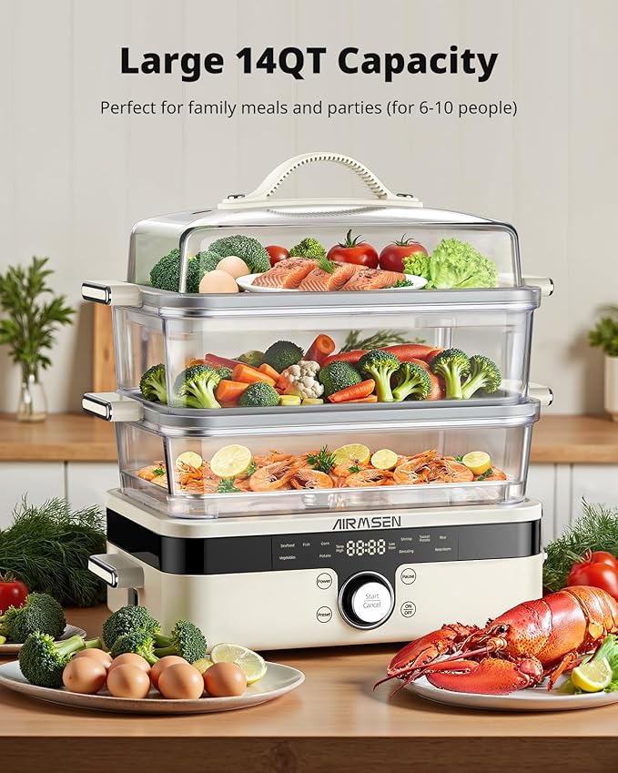 AIRMSEN Steaming Rack for TL-1230 Glass Electric Steamer for Cooking