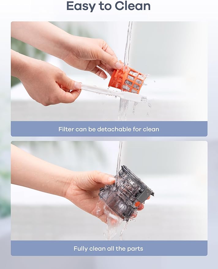 Ganiza Cold Press Juicer, 4.3" Compact Space-Saving Design Juicer Machine with 3 Replaceable Filters, One-Touch & Ultra-Quiet Operation, BPA-Free Easy to Clean, Silver
