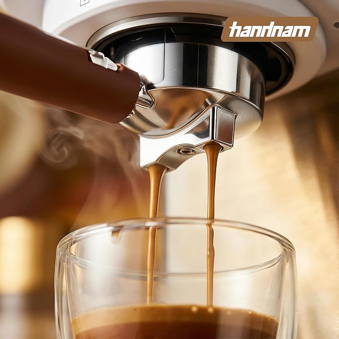 Espresso Machine with Grinder, 20 Bar Professional Espresso Maker with Built-in Burr Grinder, PID Temperature Control, Steam Wand, 58mm Portafilter, 25 Grind Settings, All-in-One Coffee Machine