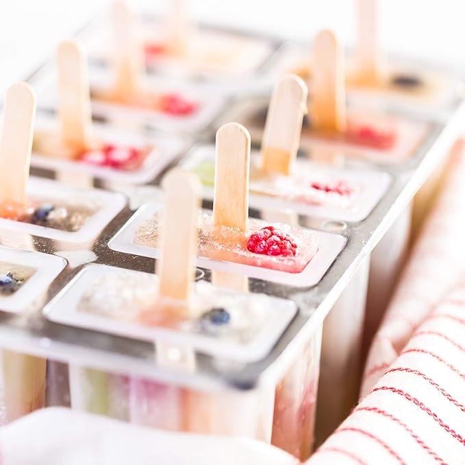 Fox Run Frozen Popsicle Maker Ice Pop Mold, with 24 Sticks, BPA-Free