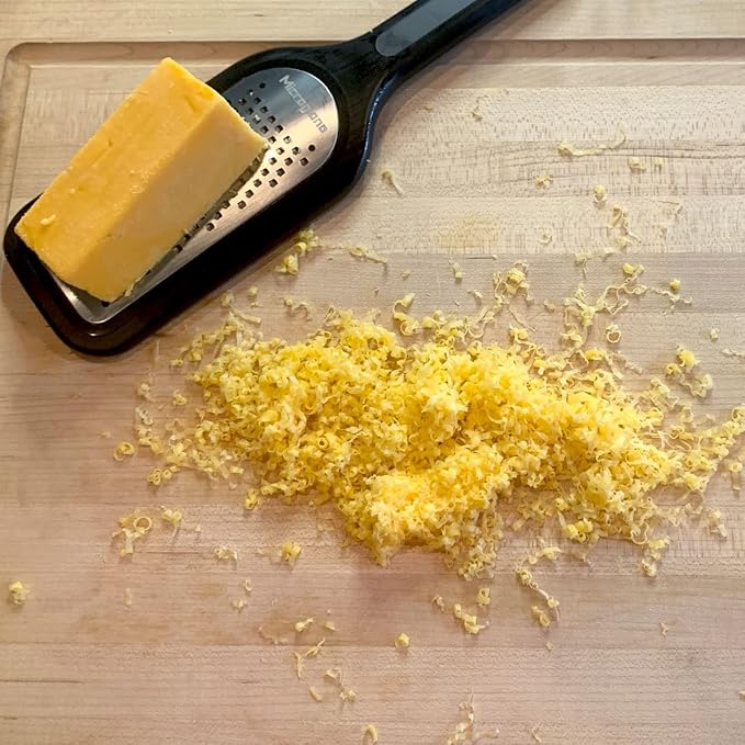 Microplane Select Series Handheld Coarse Cheese Grater with Ergonomic Handle, Dishwasher Safe, Black