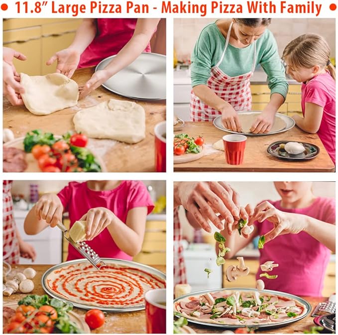 TeamFar Stainless Steel Bakeware Sets, Baking Sheet with Rack, Toaster Oven Pan & Pizza Pan, Lasagna Pan with Lids, Square & Round Cake Pan with Lids, Muffin & Loaf Pan, Healthy