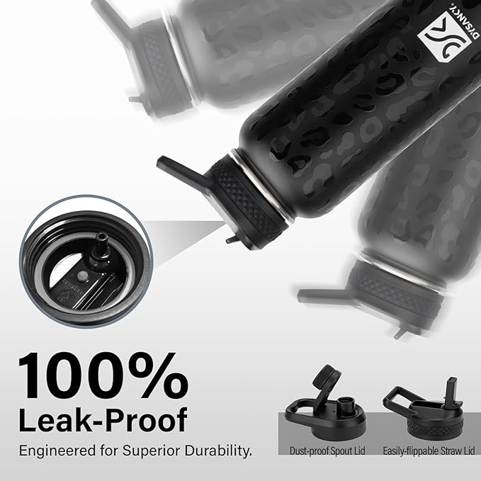 DYSANKY Insulated Water Bottle | Thickened Stainless Steel Vacuum Metal | Portable Sports Water Jug for Gym and Hiking with Straw, Carrier Bag, Handle Strap | BPA-Free 32 oz