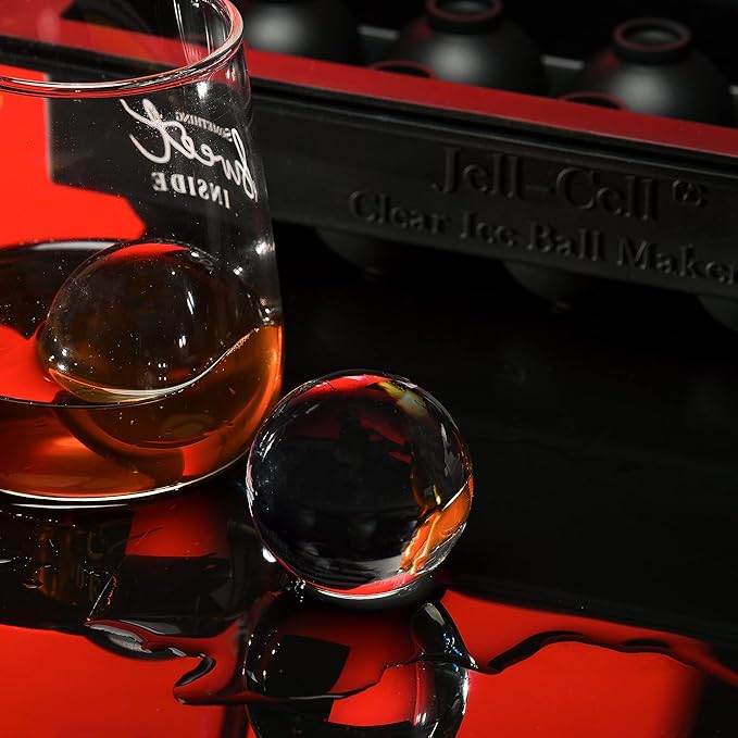 Sphere Clear Ice Cube Maker - Crystal Clear 1.7 Inch Ice Ball Silicone Tray,10 Round Ice Cubes Mold for Whiskey and Cocktail