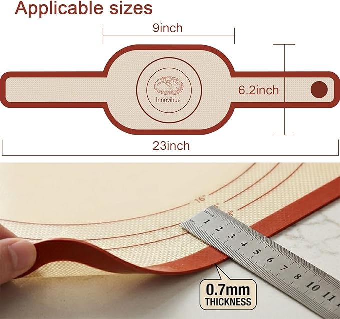 Silicone Bread Sling for Dutch Oven, 2-Pack Non-Stick Reusable Baking Mats with Long Handles, Easy Clean Sourdough Baking Supplies