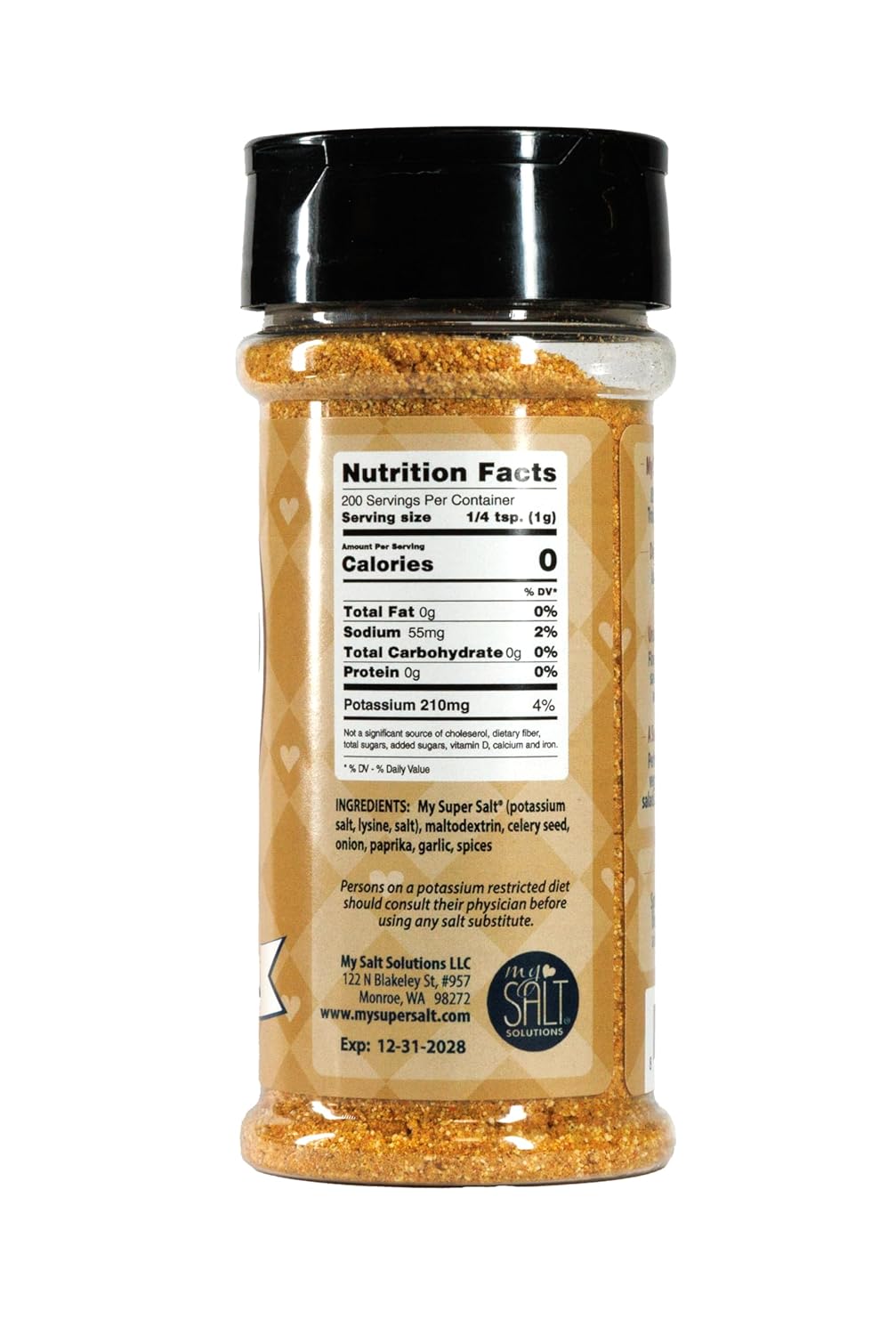 My SUPER SALT® Seasoned – Functional All-Purpose Salt Substitute - 85% Less Sodium - Everyday Flavor with Smart Mineral Support - 6 oz