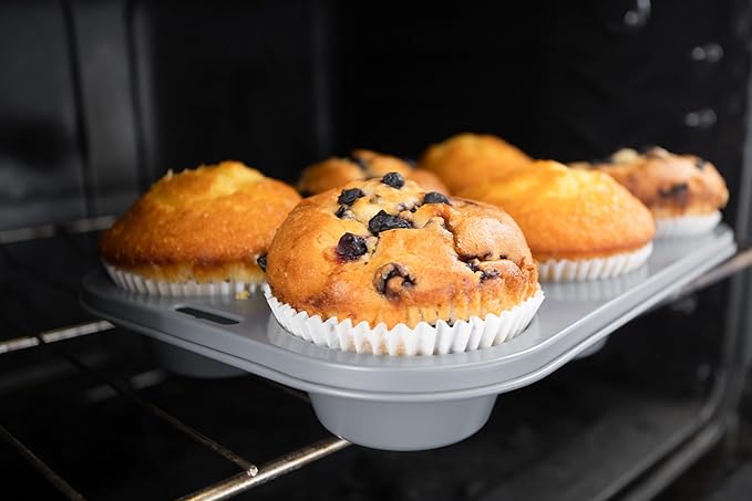 Fox Run Non-Stick Extra Large Muffin and Cupcake Pan, 6 Cup