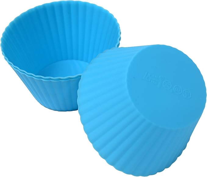 Webake Jumbo Silicone Muffin Cups, 3.5 Inch Jumbo Silicone Baking Cups Reusable Cupcake Liners Nonstick Large Cake Cups Set Stand Alone Cupcake Holder, 12 Pack Auto Cup Holder Liner