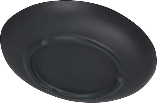 Carlisle FoodService Products Ridge Reusable Plastic Plate Dinner Plate for Home and Restaurant, Melamine, 10.5 Inches, Soapstone, (Pack of 12)