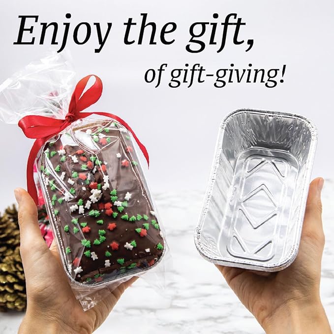 (35 Pack) 1 Lb Aluminum Foil Mini Loaf Pans - Foil Bread Pans for Baking - Perfect to Bake Individual Bread Loaves, Cakes & Meat - 1 Pound Aluminum Loaf Pans - 6 x 3.5 x 2 Inches