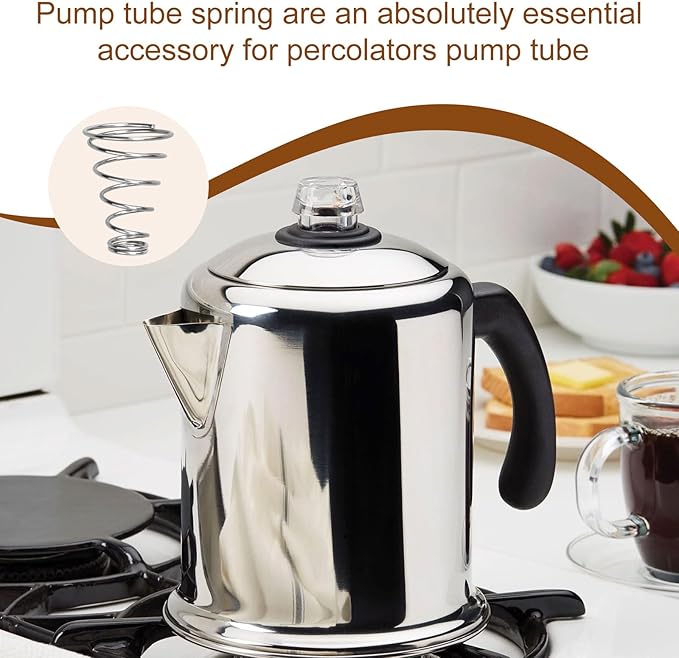 Percolators Pump Tube Spring Fits For Farberware Yosemite Stove Top Coffee Percolators - 2 Pcs