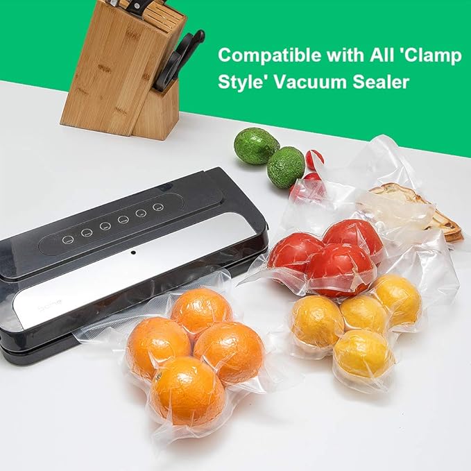 200 Pint Size 6x10Inch Vacuum Sealer Food Sealer Bags with BPA Free,Heavy Duty,Great for Vac Storage or Sous Vide Cooking