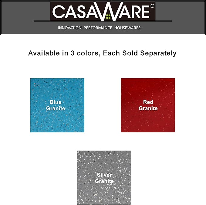 casaWare Jumbo Muffin Pan 6 Cup Ceramic Coated Non-Stick (Red Granite)