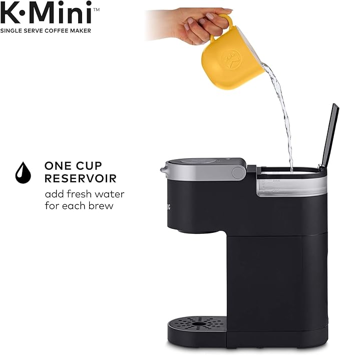 Keurig K-Mini Single-Serve K-Cup Coffee Maker, Black and Keurig Standalone Milk Frother, Black