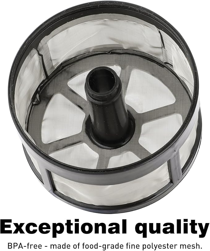 1 Pcs Reusable 7-14 Cup Coffee Filter for Percolator Coffee Pot Electric, Replaces Paper Coffee Filters, BPA Free - Disk/Wraparound Percolator Coffee Filters (Black)