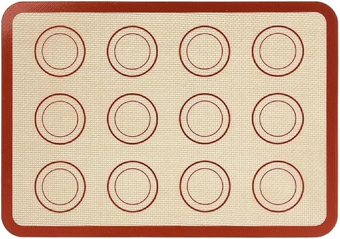 1 Piece Silicone Baking Mat Non Stick Heat Resistant Oven Liner Sheet for Cookie Macaron Bread Tool(Red 30x21cm)