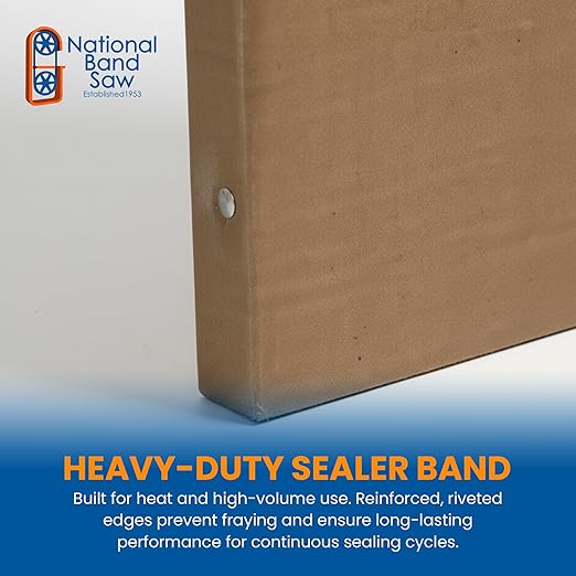 National Band Saw Heat Seal Non-Stick Cover – Compatible with Commercial Heat Sealer Models 102A, 500A, 625A, 700ES-D, and More – Durable Teflon Replacement Part for Food Packaging Equipment - 7 Pack