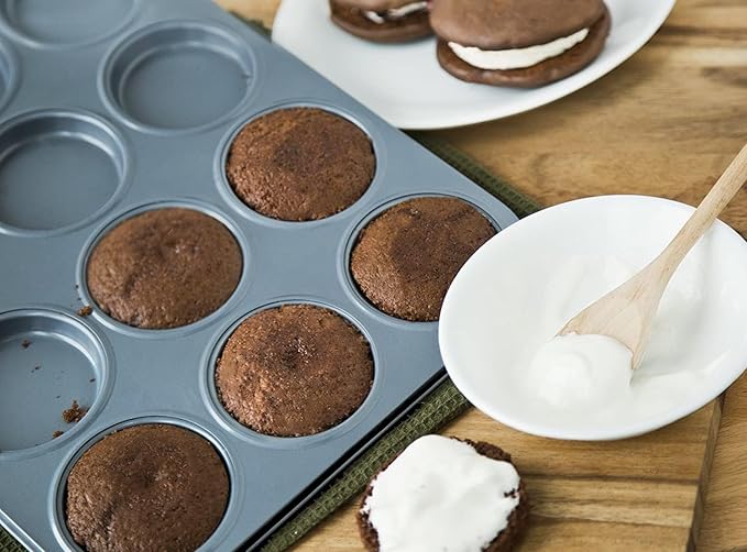 Fox Run Non-Stick Baking Pan, Whoopie Pie Pan, 12 Cup Muffin Top Pan