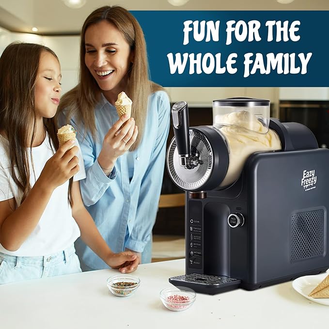 Slushie Machine for Home, No Ice Needed Professional Frozen Drink Maker & Soft-Serve Ice Cream Machine- 1.8 L Capacity Slushy Machine for Margaritas, Daiquiris, Juices, Cocktails, Frappes & More