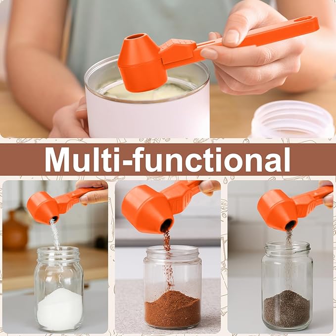 Palksky Coffee Scoop & Funnel for Reusable K Cup Refillable Coffee Pods,2 Tablespoon Coffee Measuring coffee Scooper,1PCS(Orange)