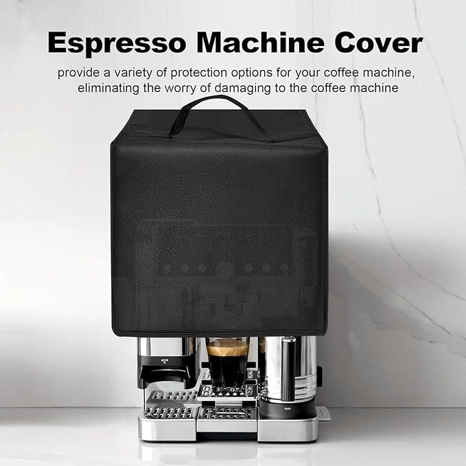 Espresso Machine Dust Cover for Ninja Luxe Café Pro Series ES701/ES601CY/ES601GM Drip Coffee Maker, Luxe Café Machine Lid,Heavy Duty Waterproof Antistatic Nylon Covers Case (Black)