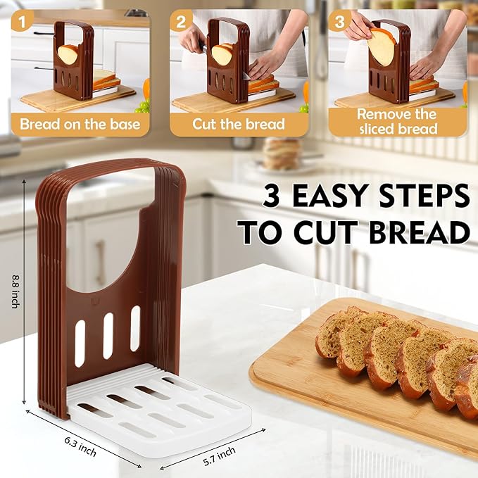 Teenyyou 2 Pcs Extra Large Bread Box with Slicer, Metal Farmhouse Bread Storage Container with Bamboo Cutting Board Lids Multi-size Breadbox Set for Kitchen Countertop (White)