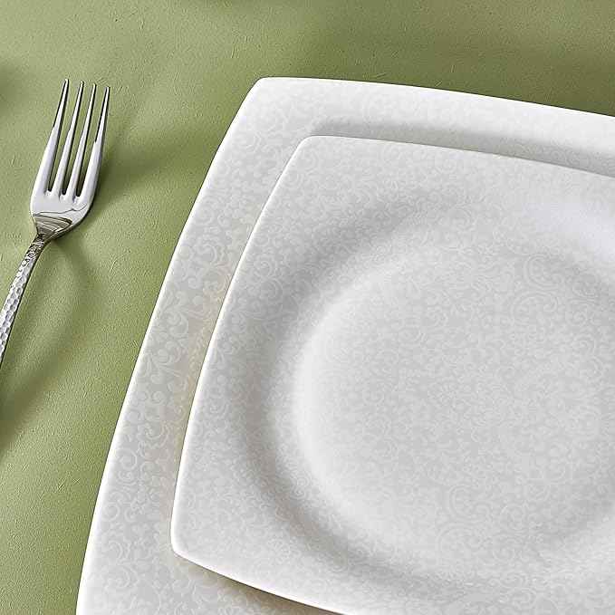 Karaca New Flava 24 Piece Porcelain Dinnerware Set for 6 People, Elegant Porcelain Dishware with Dinner, Pasta, Side Plates, Bowls, Kitchen Essentials Durable, Resistant, Ideal for Dinner Serving