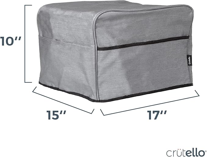 Crutello 4 Slice Toaster Oven Cover with Storage Pockets Dust Covers for Kitchen Appliances