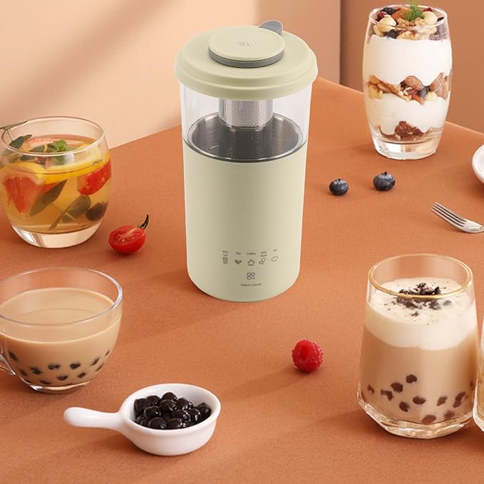 Milk Frother, 350ml Portable Electric Frother for Coffee, Automatic Milk Foamer for Latte Cappuccino Chocolate Milk Tea (Yellow)