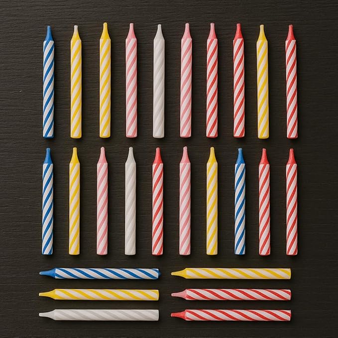 by Tugba Aydan - Birthday Candle - 144 Count Mix Color Birthday Candles for Cake, Cake Candle for Birthday, Party Small Candles…
